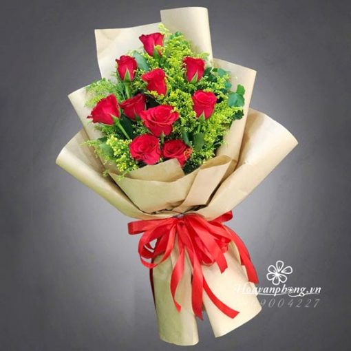 Bó Hoa Sinh Nhật “Hồng Đỏ Rực Rỡ”