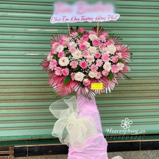 Kệ Hoa Chúc Mừng Khai Trương “Hồng Phát Khai Xuân”