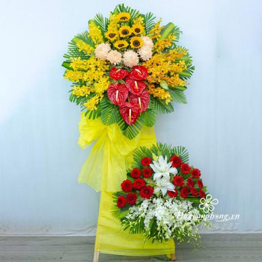 Kệ Hoa Chúc Mừng Khai Trương “Hồng Môn Phú Quý”