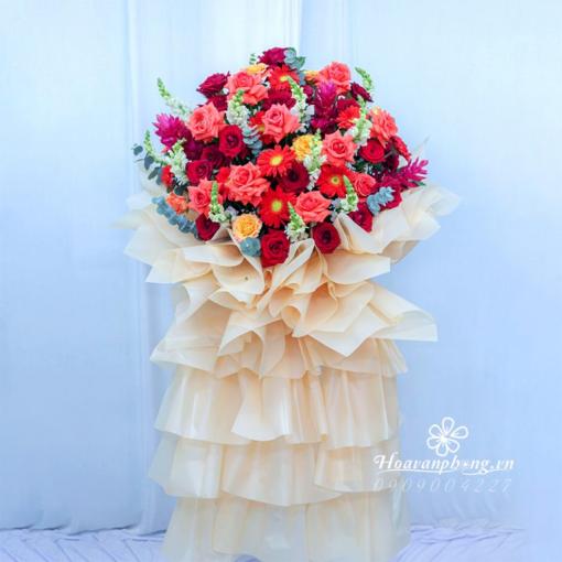 Kệ Hoa Tặng Khai Trương Sang Trọng “Lộc Phát Tràn Đầy”