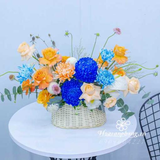 Giỏ Hoa Khai Trương Đẹp “Khởi Sắc Thành Công”