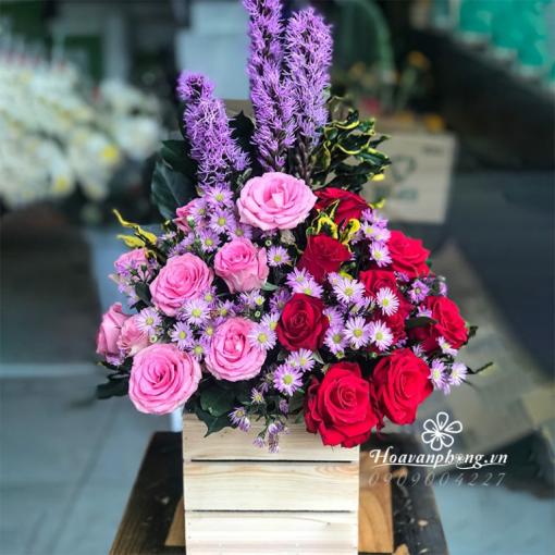 Hộp Hoa Chúc Mừng Khai Trương Đẹp 