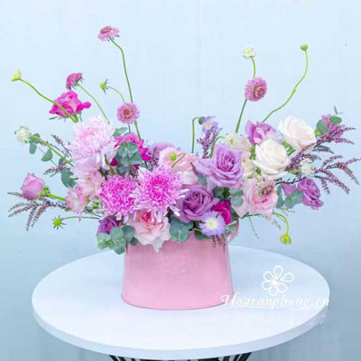 Hộp Hoa Chúc Mừng Khai Trương “Hạnh Phúc Đơm Hoa”