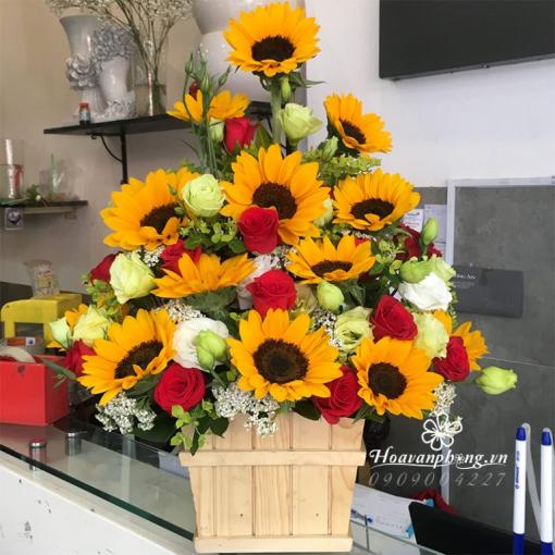 Hộp Hoa Tặng Khai Trương Đẹp “Rực Rỡ Thành Công”