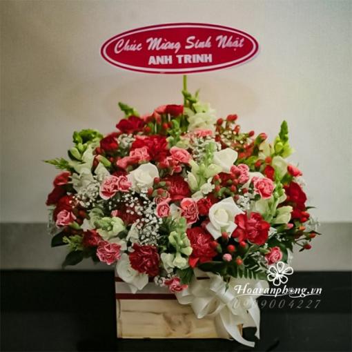 Hộp Hoa Chúc Mừng Khai Trương Tinh Tế “Tấn Tài Rực Rỡ”