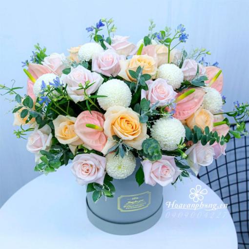 Hộp Hoa Khai Trương Sang Trọng “Vạn Sự Hanh Thông”