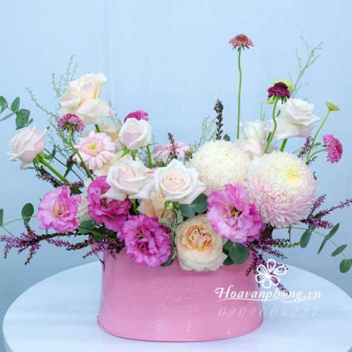 Hộp Hoa Tặng Khai Trương “Tài Lộc Đong Đầy”