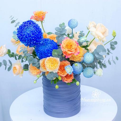 Hộp Hoa Chúc Mừng Khai Trương “Hưng Thịnh Bền Lâu”