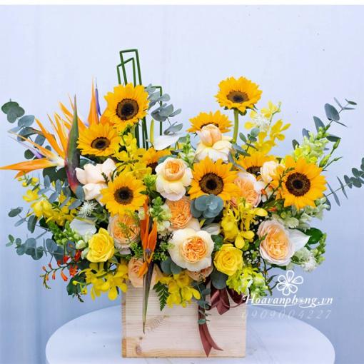 Hộp Hoa Tặng Khai Trương “Vươn Xa Rực Rỡ”