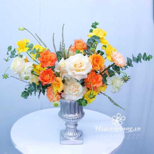 Bình Hoa Tặng Sinh Nhật Sang Trọng “Nắng Ấm An Nhiên”