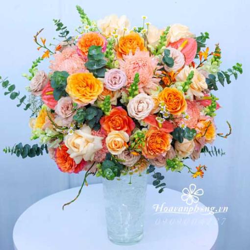 Bình Hoa Tươi Tặng Sinh Nhật “Hưng Thịnh Khởi Sắc”