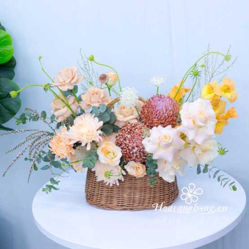 Giỏ Hoa Tặng Sinh Nhật Mẹ “Ấm Áp Như Lời Cảm Ơn”