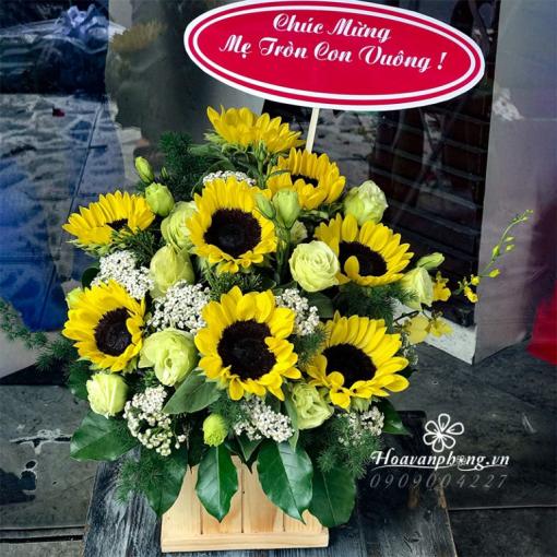 Hộp Hoa Tặng Sinh Nhật Mẹ “Hướng Dương An Nhiên”