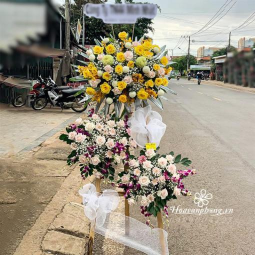 Kệ Hoa Chia Buồn Vĩnh Biệt 2 Tầng Trang Nhã