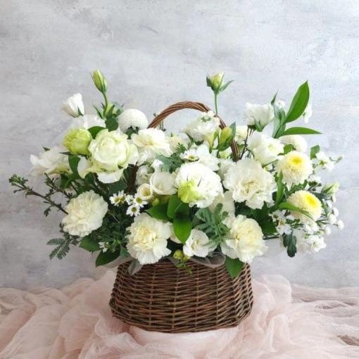 Giỏ Hoa Viếng Đám Tang “Tình Thân Tiễn Biệt”