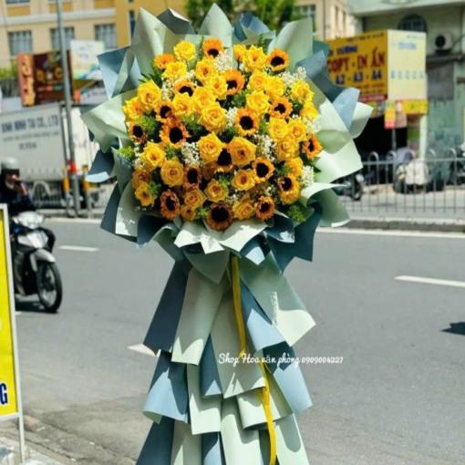 Kệ Hoa Tặng Khai Trương “Nắng Vàng Thịnh Vượng”