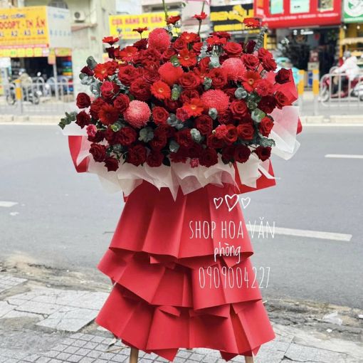 Kệ Hoa Chúc Mừng Khai Trương “Viên Mãn Thành Công”