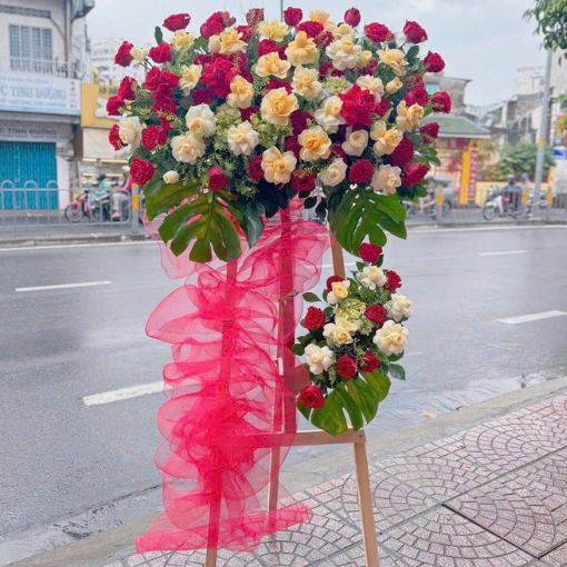 Kệ Hoa Chúc Mừng Khai Trương “Phú Quý Hồng Phát”