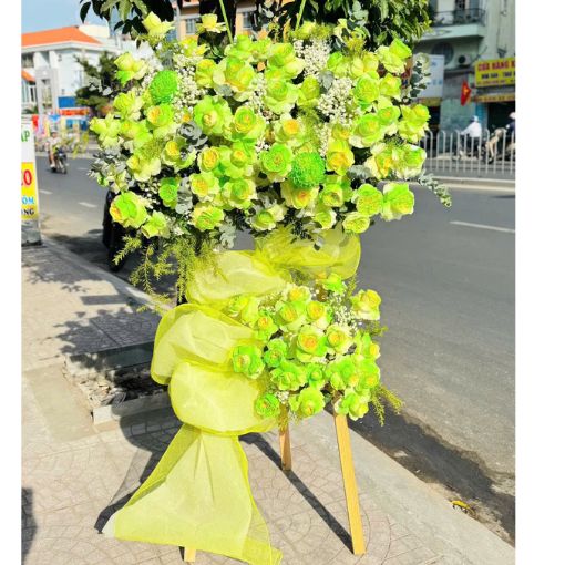 Kệ Hoa Khai Trương Thiết Kế “Phát Tài Phát Lộc”