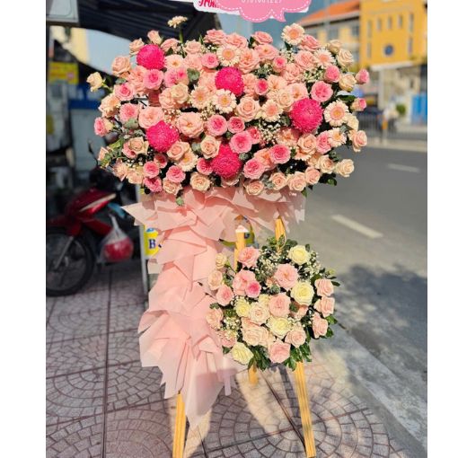 Kệ Hoa Khai Trương 2 Tầng Tưng Bừng Khởi Sắc