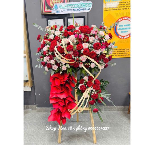 Kệ Hoa Chúc Mừng Khai Trương Đẹp Cung Hỷ Phát Tài