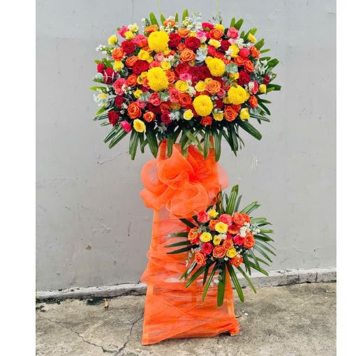 Kệ Hoa Chúc Mừng Khai Trương Khách Hàng Nhiệt Huyết