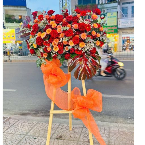 Kệ Hoa Chúc Mừng Tặng Khách Hàng Đại Phát