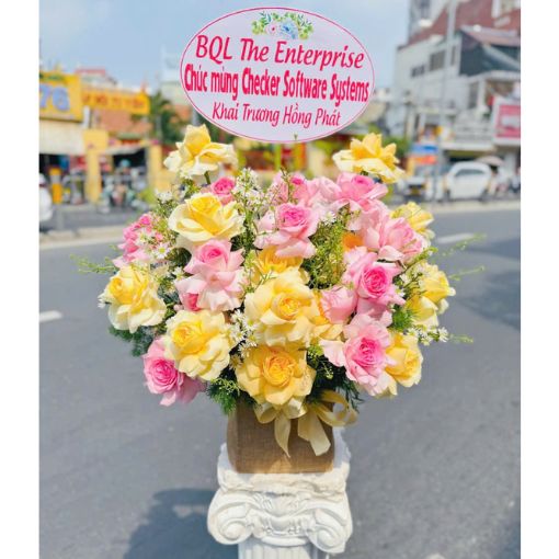 Hộp Hoa Chúc Mừng Khai Trương Thuận Lợi