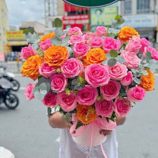 Hộp Hoa Tặng Khai Trương Vũ Điệu Sắc Màu