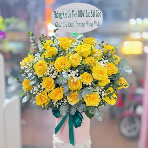 Hộp Hoa Chúc Mừng Khai Trương Rạng Danh