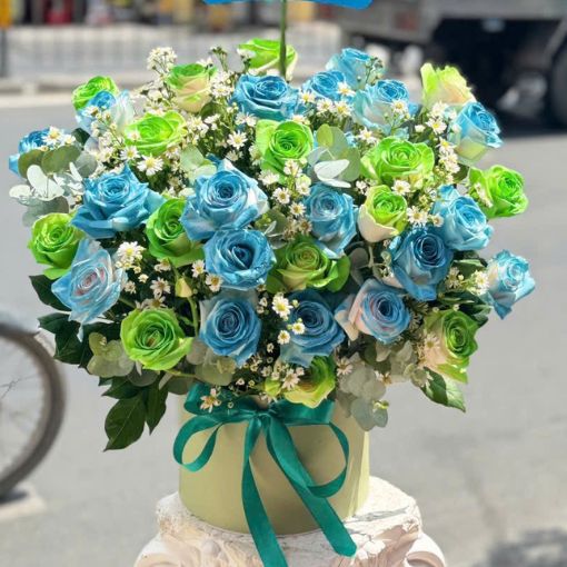 Hộp Hoa Tặng Ngày Khai Trương Xanh Tươi