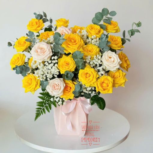 Hộp Hoa Khai Trương Đẹp Chiến Thắng