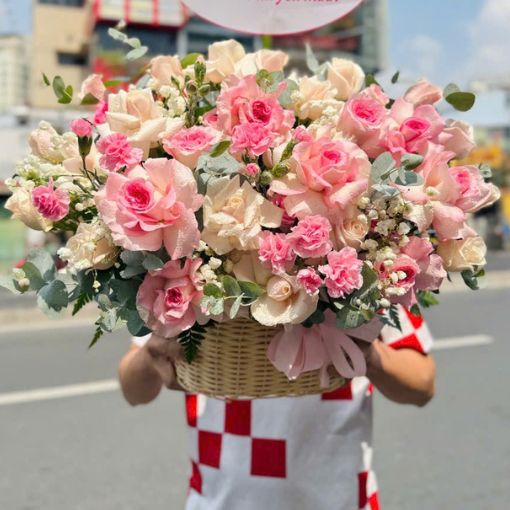 Giỏ Hoa Khai Trương Tặng Bạn Bè Trọn Vẹn