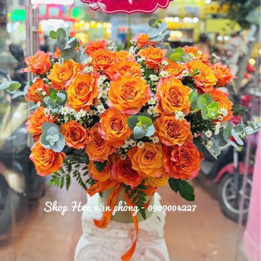Hộp Hoa Khai Trương Tặng Đối Tác Năng Lượng