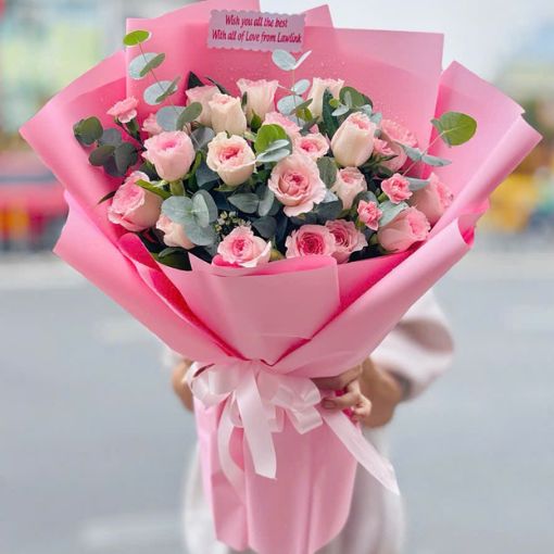 Bó Hoa Sinh Nhật Hồng Ngọt Ngào