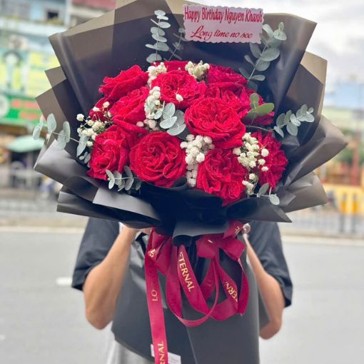 Bó Hoa Sinh Nhật Đỏ Nồng Nàn