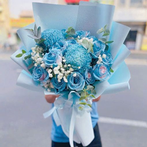 Bó Hoa Tặng Sinh Nhật Xanh Dịu Êm