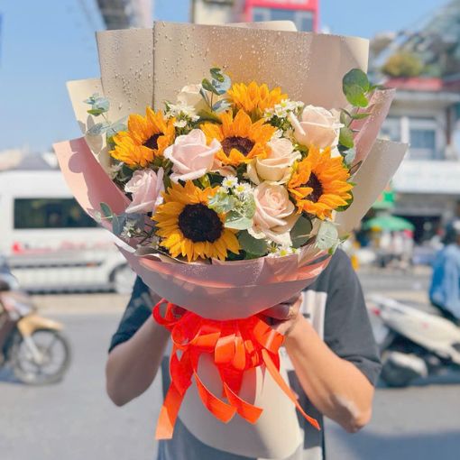 Bó Hoa Sinh Nhật Đẹp Hướng Dương Ấm Áp