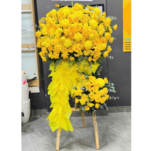 Kệ Hoa Tang Lễ Sắc Vàng Nguyện Cầu An Lạc
