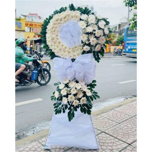 Kệ Hoa Chia Buồn Cúc Trắng Tiễn Biệt