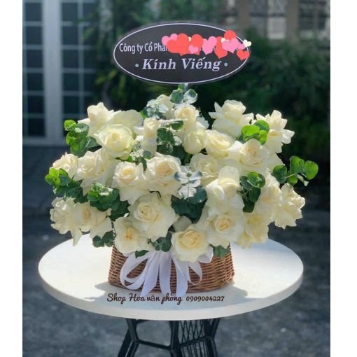 Giỏ Hoa Viếng Tang Lễ Kính Tiễn Bình Yên
