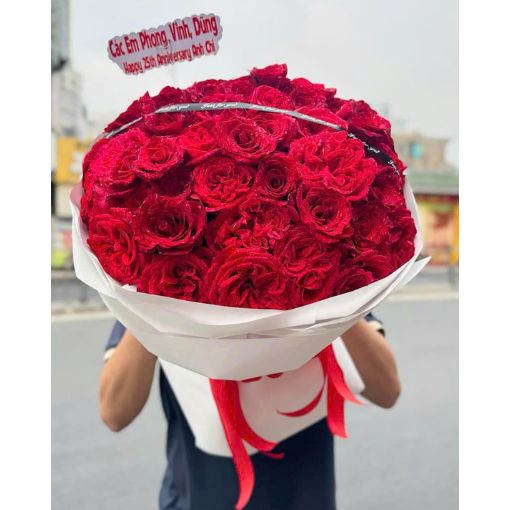 Bó Hoa Sinh Nhật Màu Đỏ Red Eternity