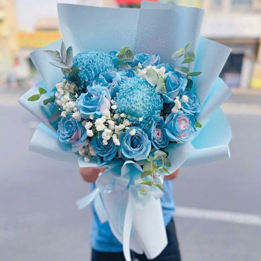 Bó Hoa Sinh Nhật Đại Dương Xanh