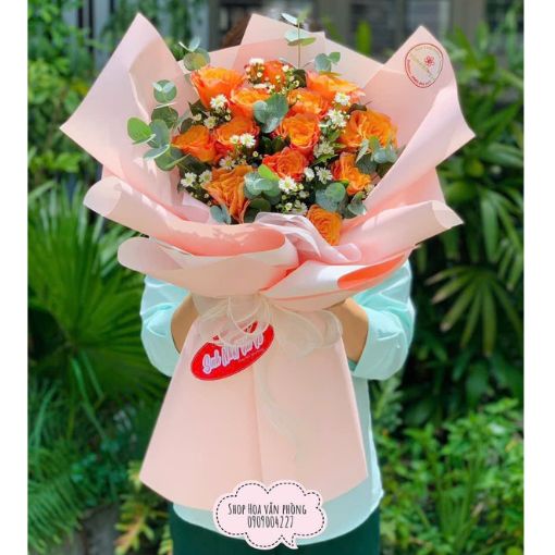 Bó Hoa Sinh Nhật Nắng Cam Rực Rỡ