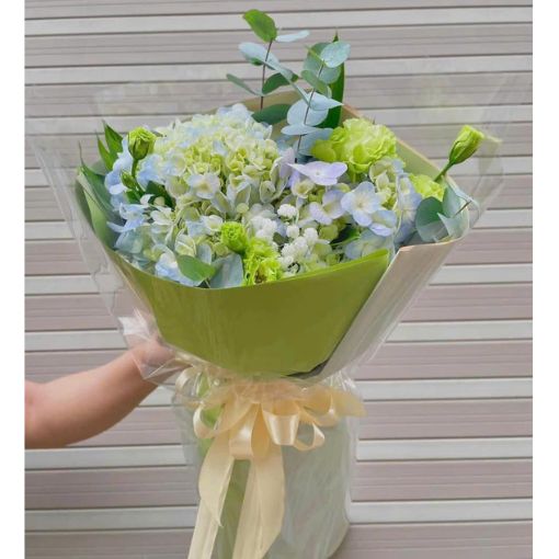 Bó Hoa Sinh Nhật Sắc Xanh Bình An