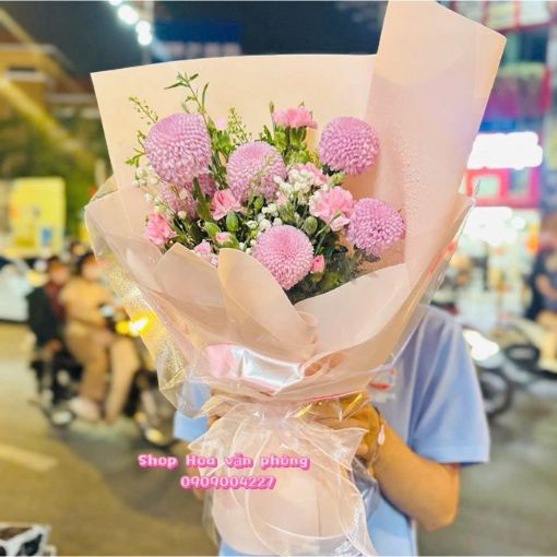 Bó Hoa Sinh Nhật Pink Bubble