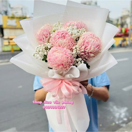 Bó Hoa Sinh Nhật Cotton Pink