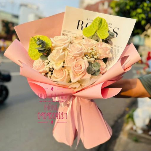 Bó Hoa Sinh Nhật Rosy Glow