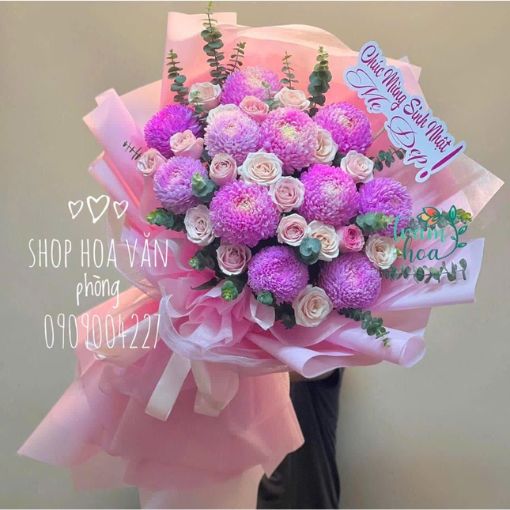 Bó Hoa Sinh Nhật Blush And Bloom