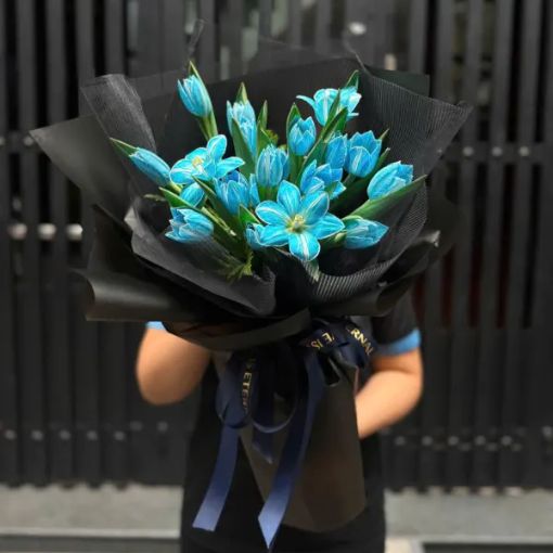 Bó Hoa Tulip Xanh Huyền Bí